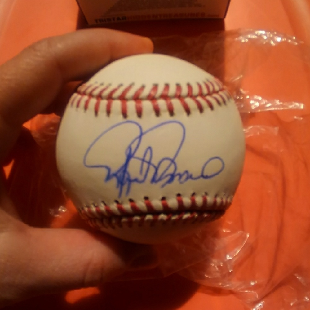 Signed and Authenticated Rafael Palmeiro baseball